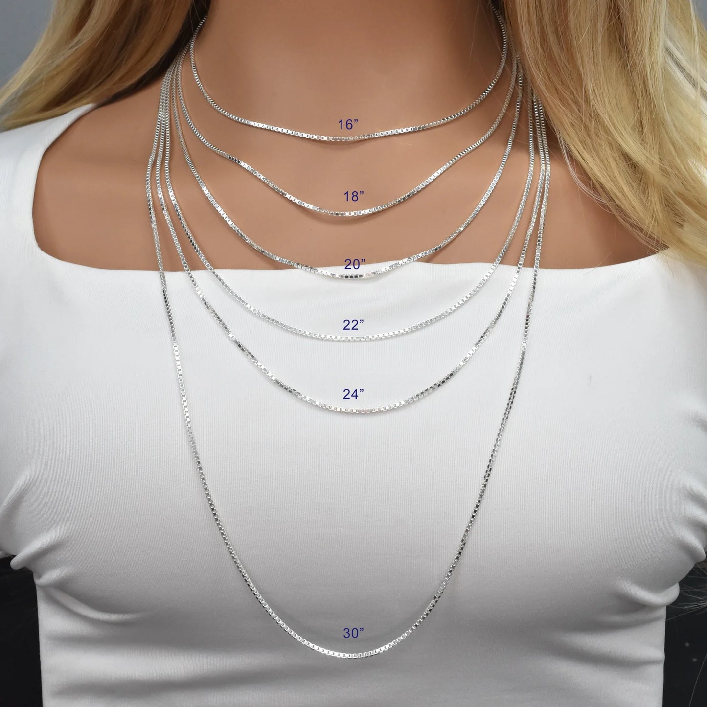925 Sterling Silver Box 030 Chain 1.5mm