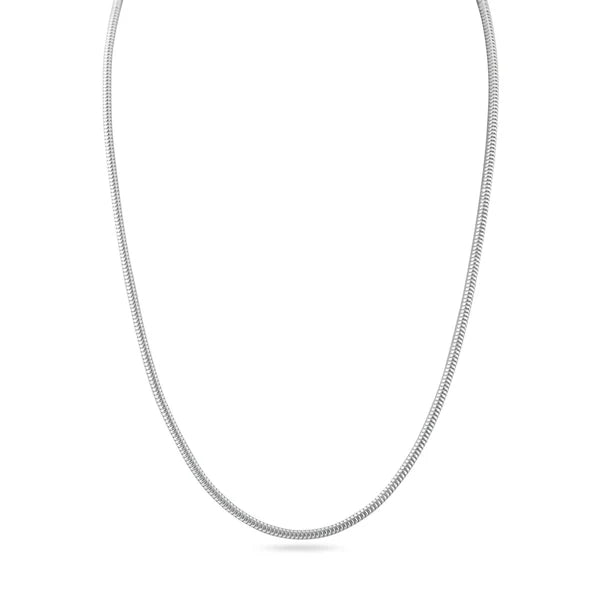 925 Sterling Silver Round Snake 200 Hollow Chain 2mm