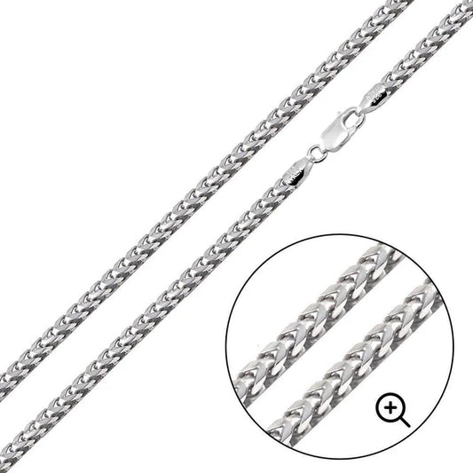 925 Sterling Silver Basic Oval DC Franco 140 4.2mm Chain or Bracelet