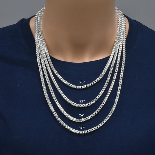 925 Sterling Silver Basic Oval DC Franco 140 4.2mm Chain or Bracelet