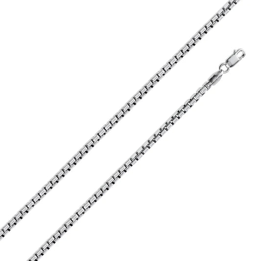 Silver Round Box 035 1.8mm Chain