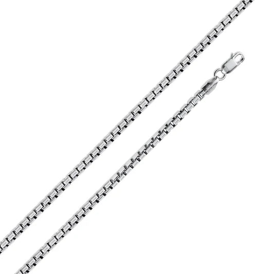 925 Sterling Silver Round Box 040 2.1mm Chain