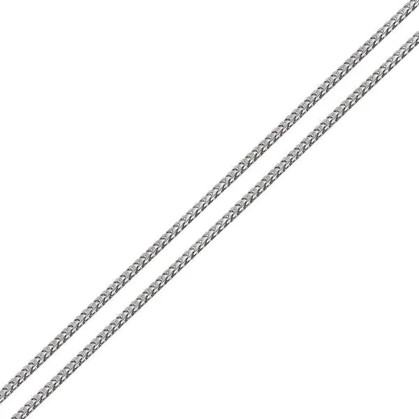 925 Sterling Silver Rhodium Plated Franco Chain 1.7mm