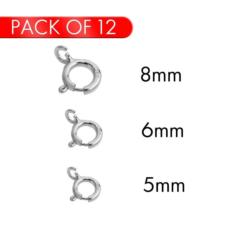 925 Sterling Silver Round Spring Clasp