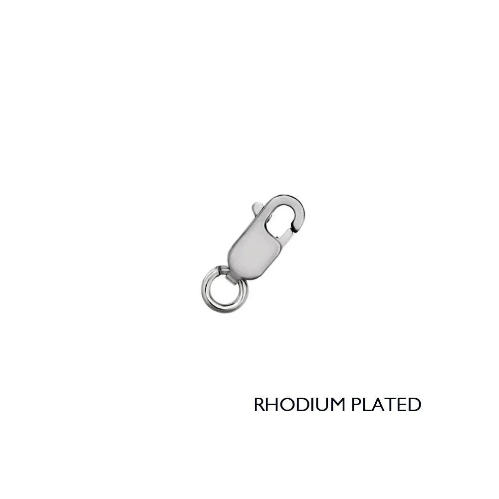 925 Sterling Silver Rhodium Plated Lobster Clasp