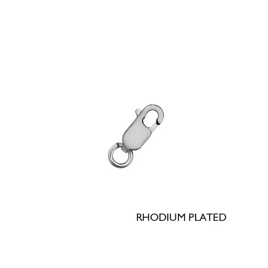 925 Sterling Silver Rhodium Plated Lobster Clasp
