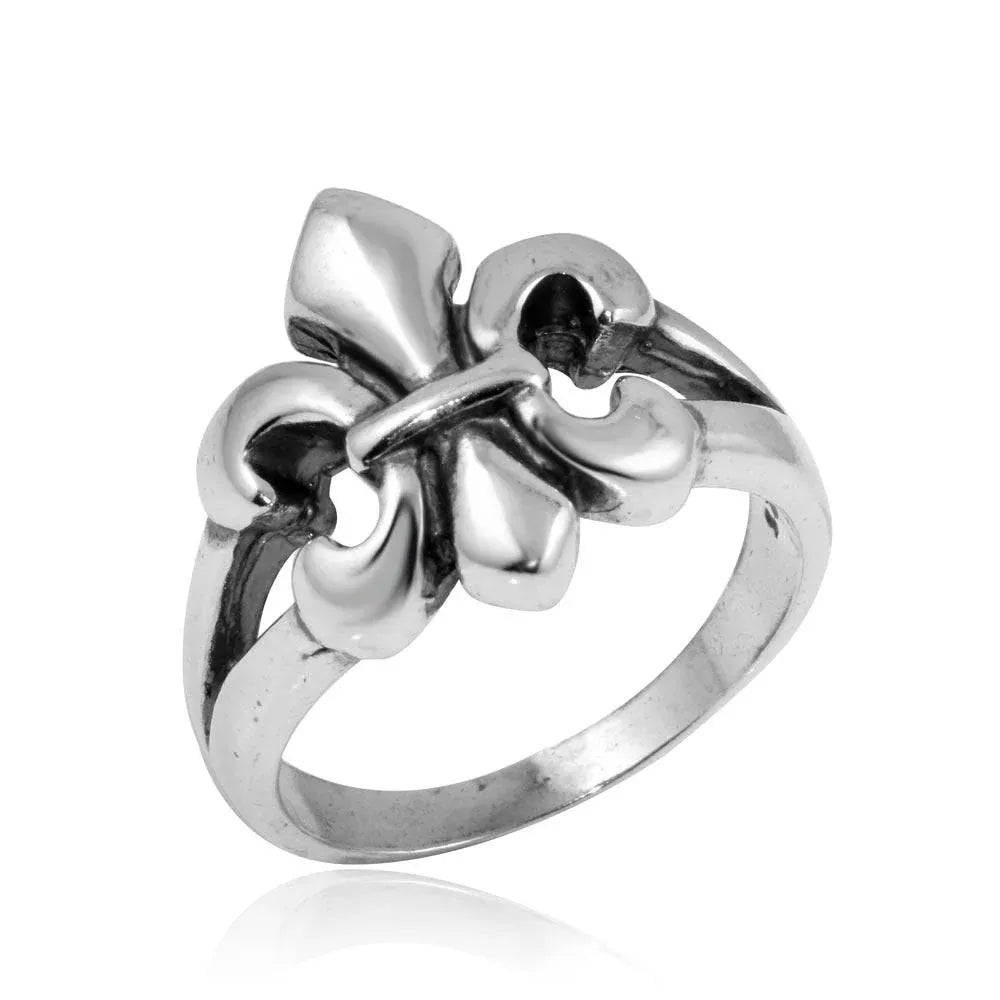 925 Sterling Silver High Polished Filigree Ring