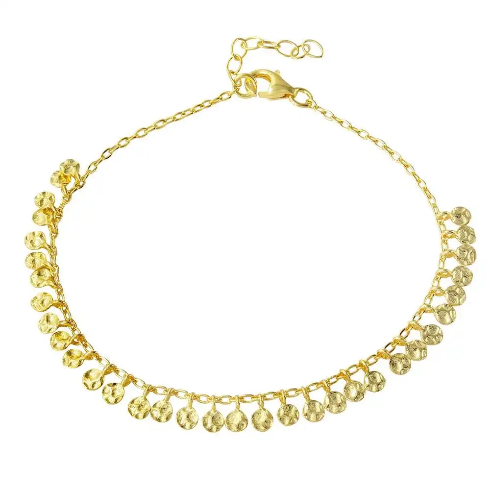 925 Sterling Silver Rhodium Plated Confetti Link Bracelet