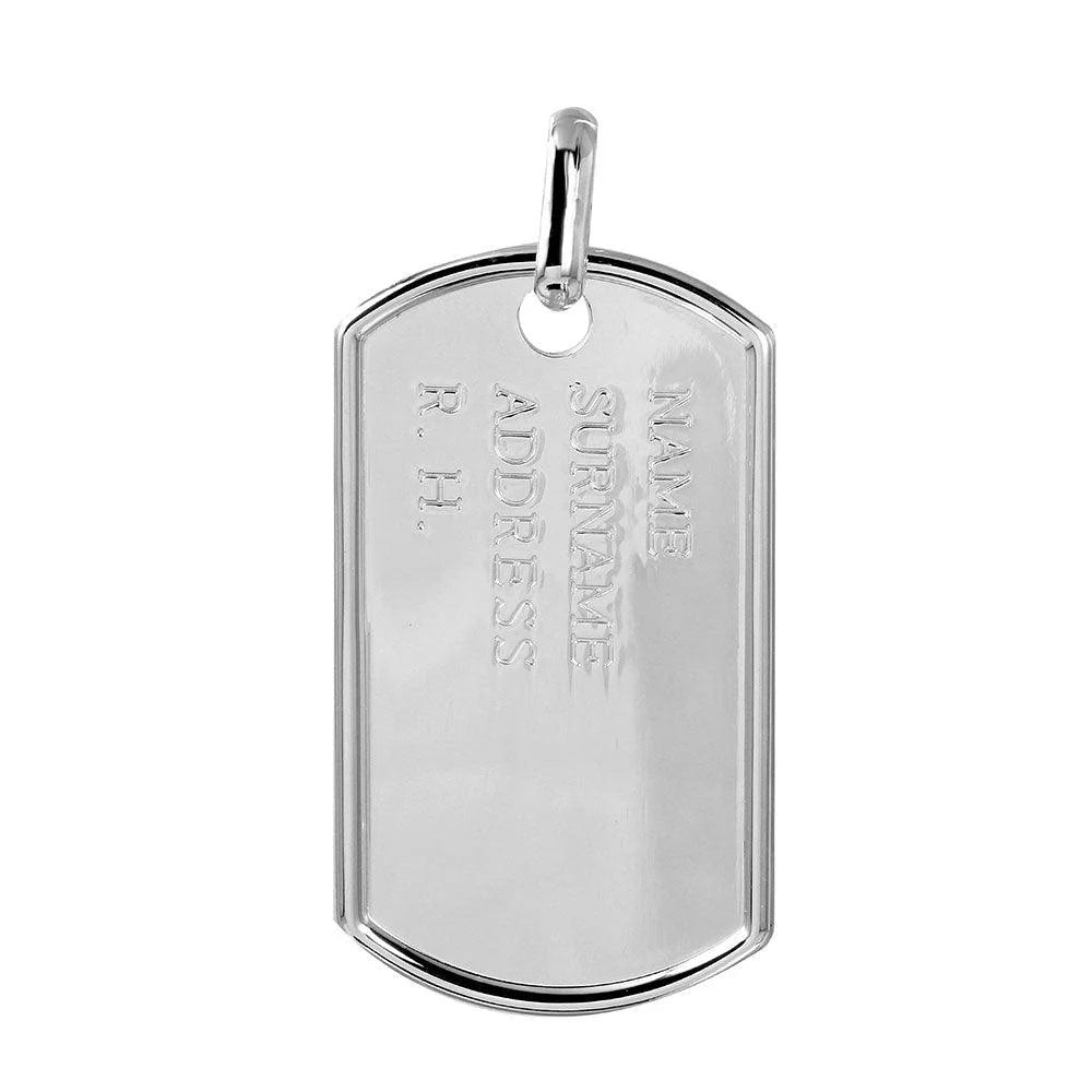 925 Sterling Silver Engravable Personalized ID Dogtag