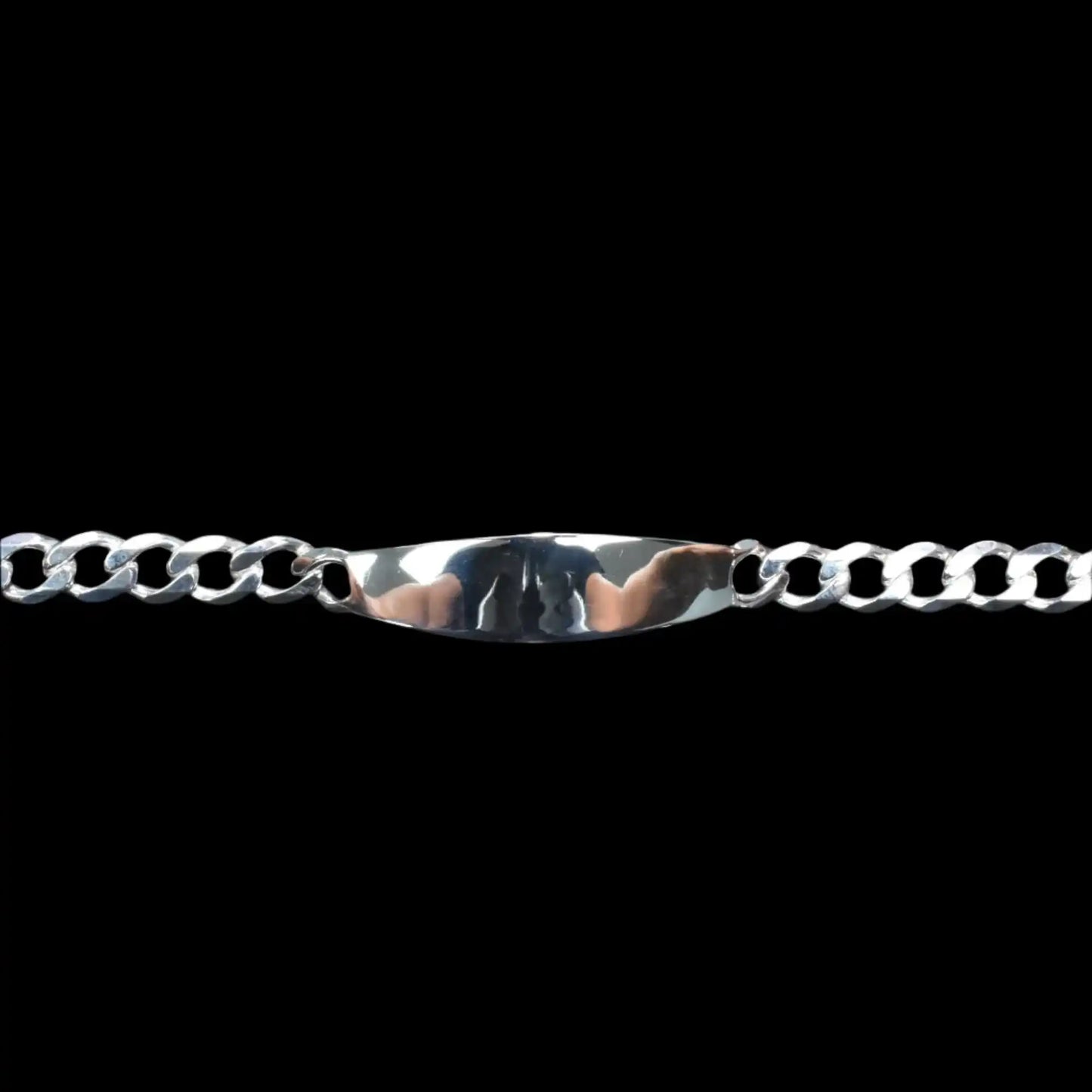 925 Sterling Silver Curb ID 5.8mm 7 Inches Bracelet