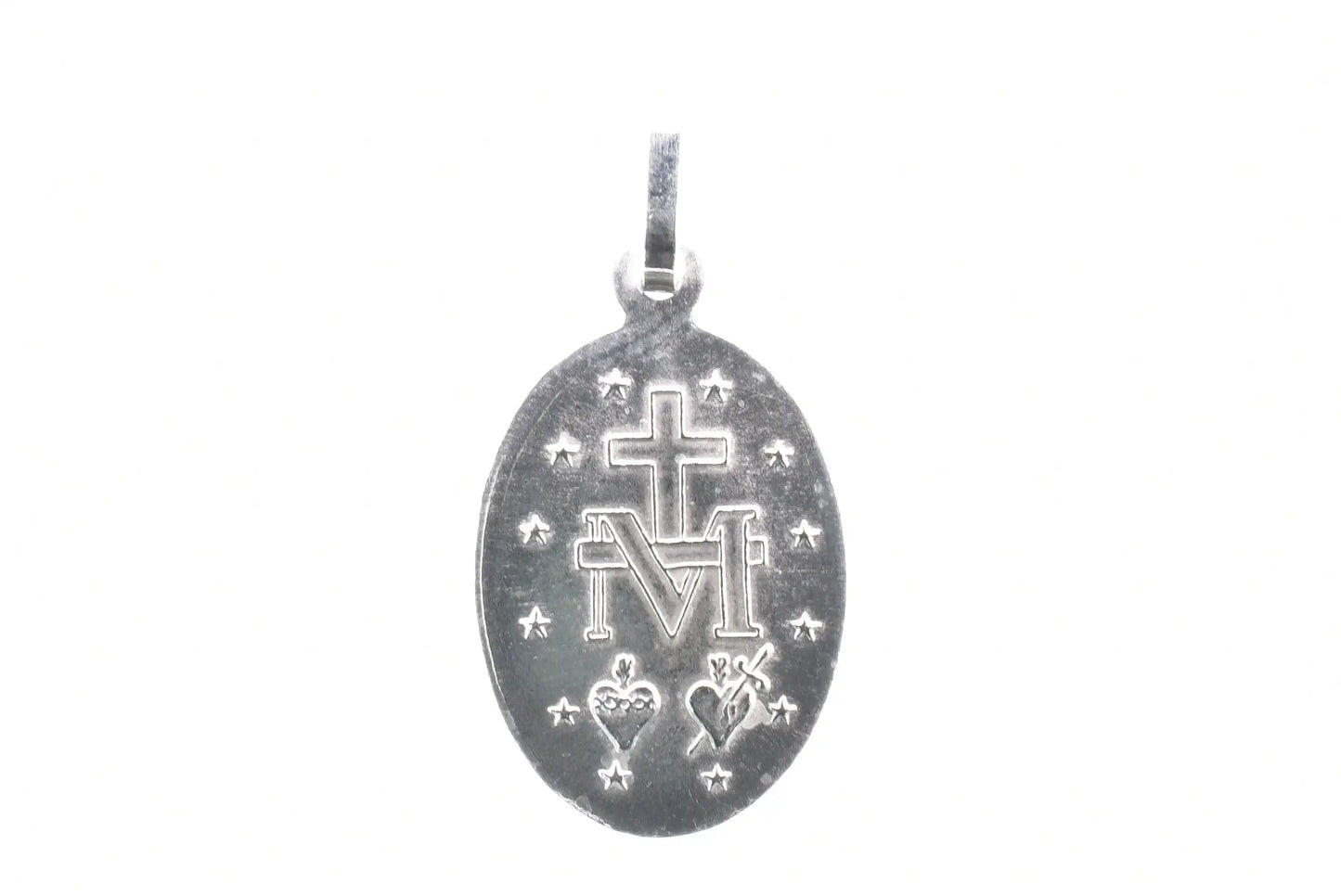 925 Sterling Silver Rhodium Plated Maria Concepita Senza Peccato Pendant