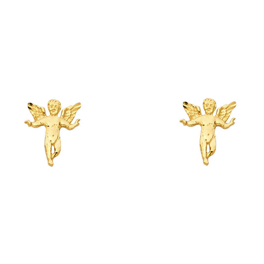 14K Yellow Gold Angel Studs
