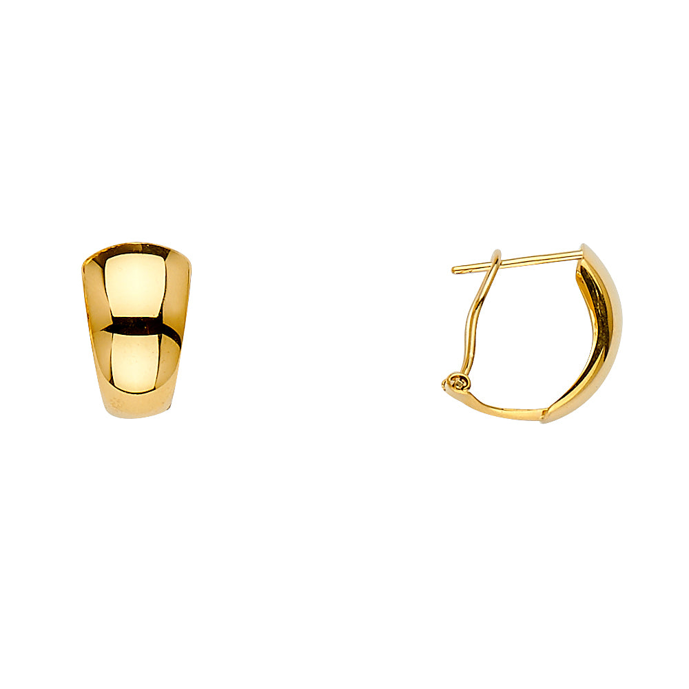 14K Yellow Gold High-Polished Hoop Earrings