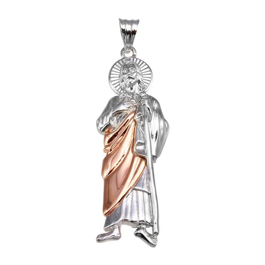 925 Sterling Silver Two-Tone Plated St. Jude DC Pendant