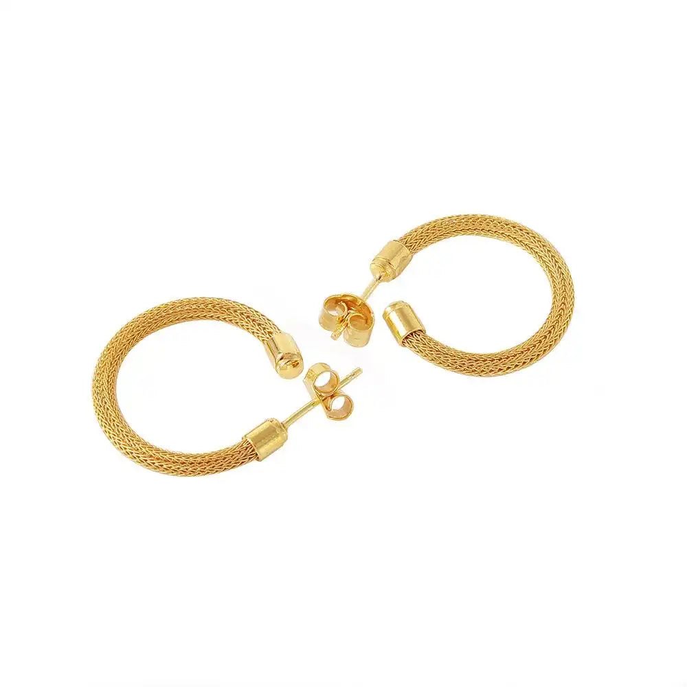 925 Sterling Silver Clearance Gold Plated Thin Hoop Earrings