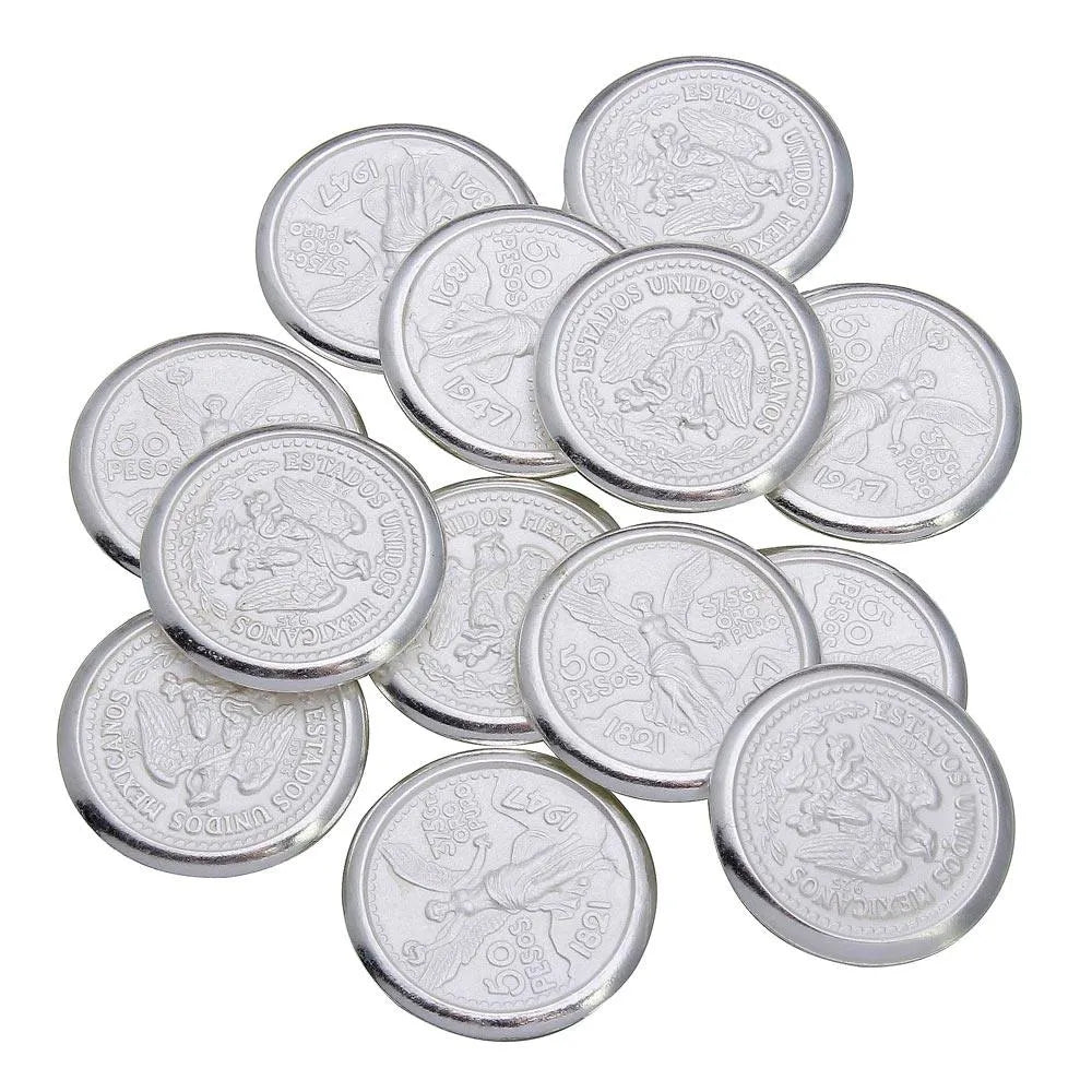 925 Sterling Silver High Polished Centenario 13 Wedding Coins Arras