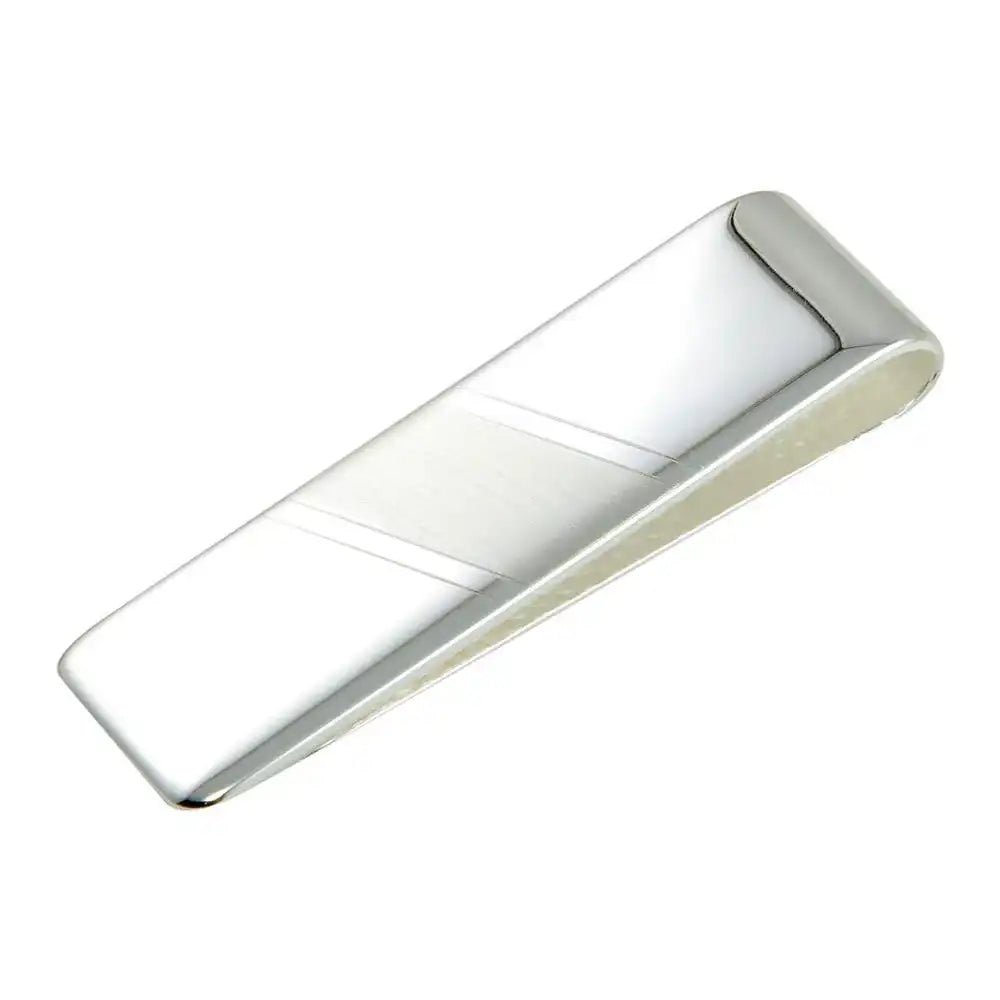 925 Sterling Silver Matte and High Polished Money Clip