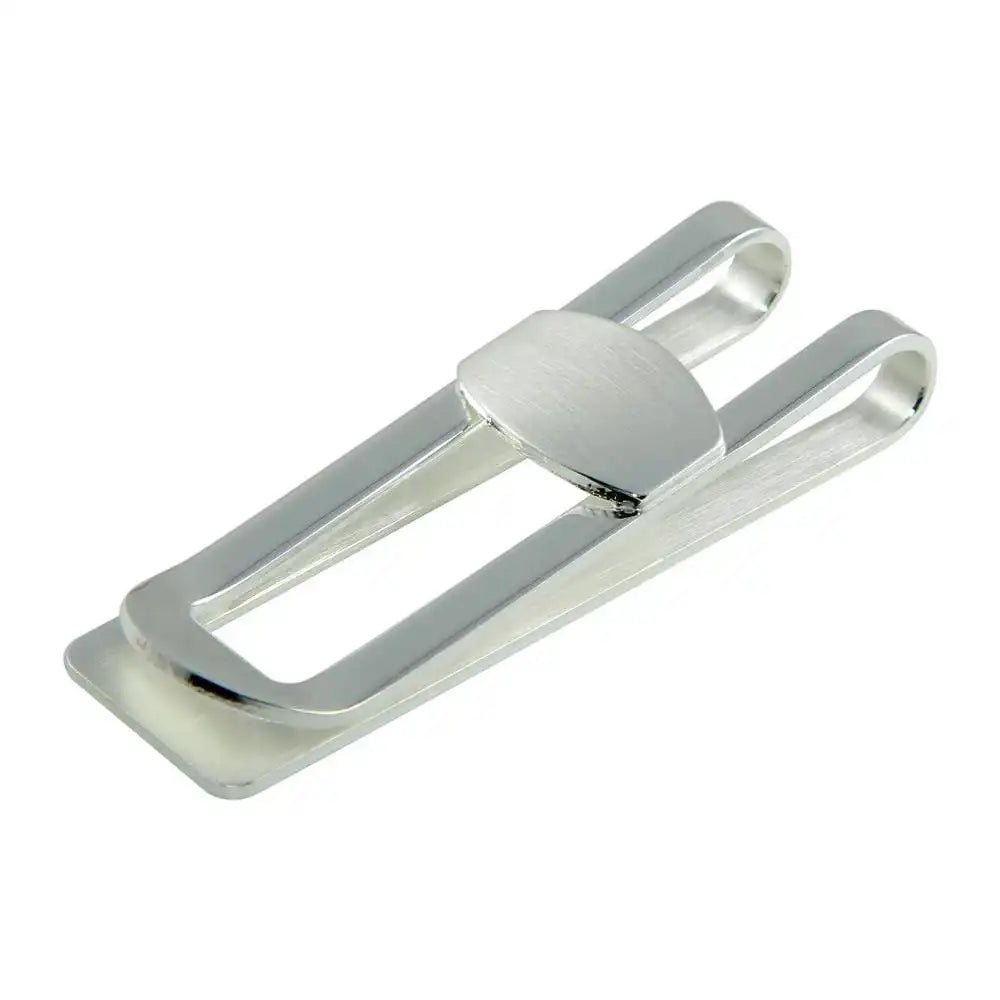 925 Sterling Silver Matte and High Polished Double Car Money Clip