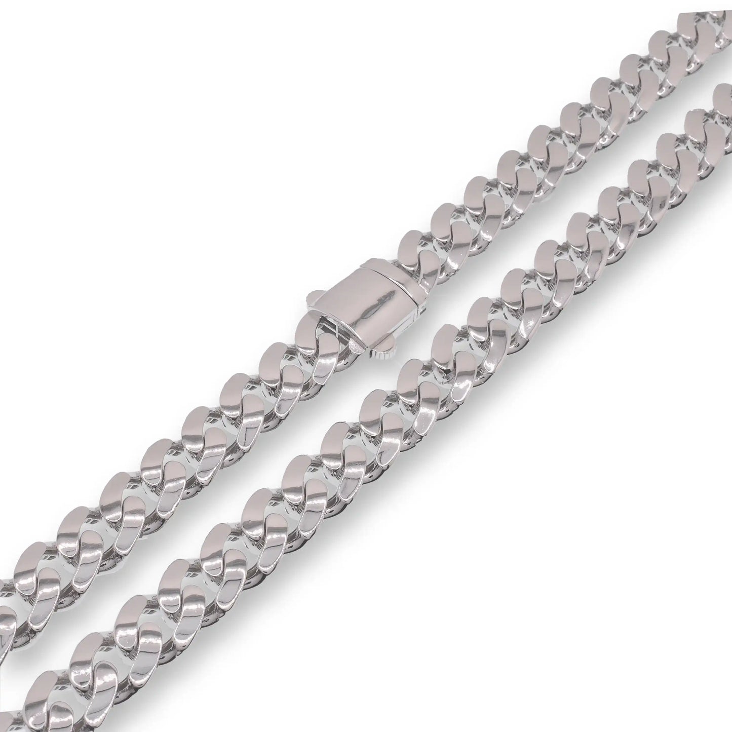 925 Sterling Silver Rhodium Plated Miami Curb Link 5.8mm Chain or Bracelet