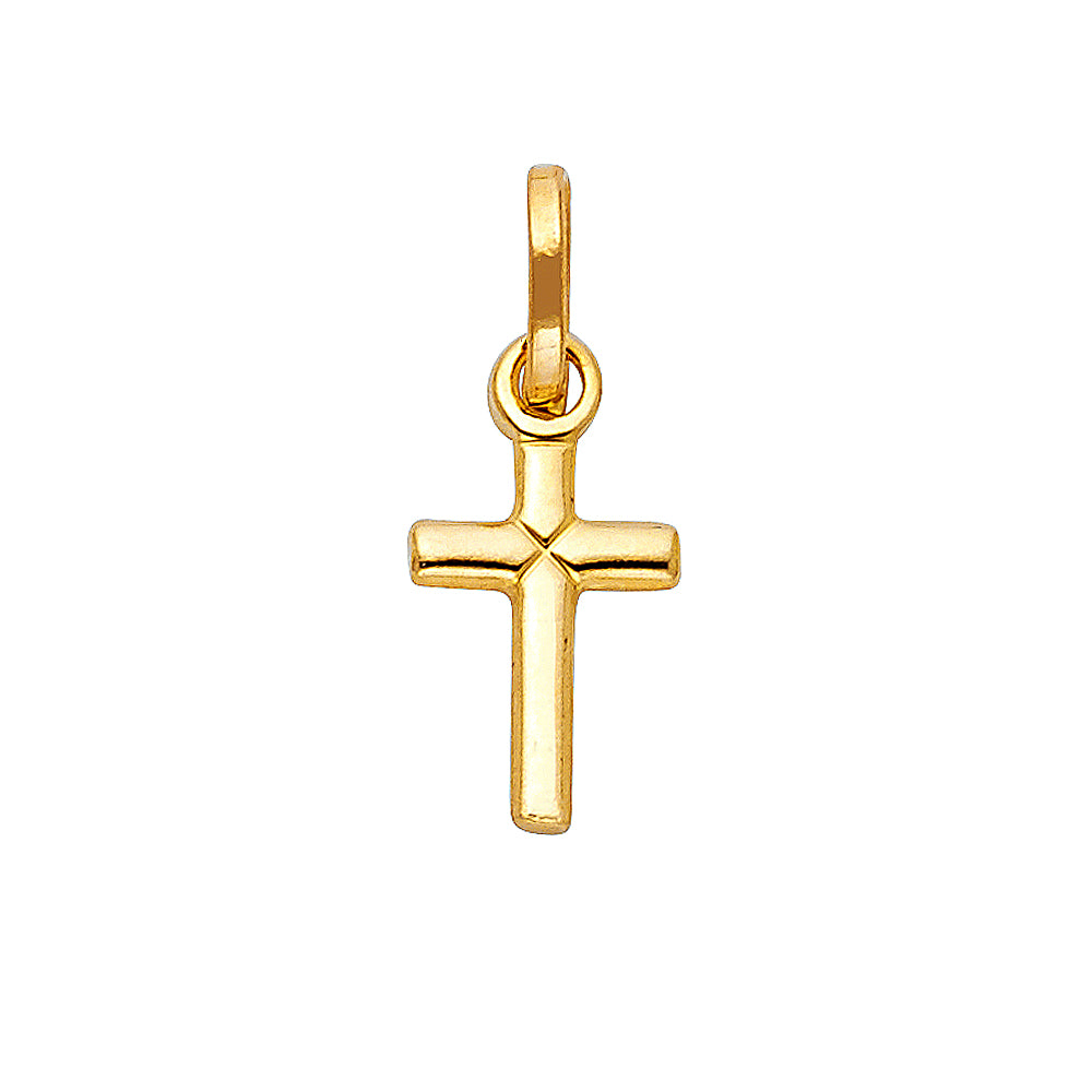 14K Yellow Gold High-Polished Cross Pendant aprox 3/4" tall