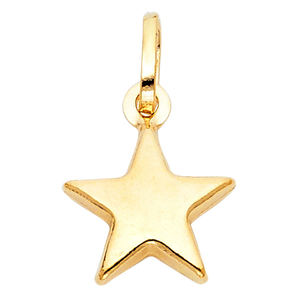 14K Yellow Gold Star Charm