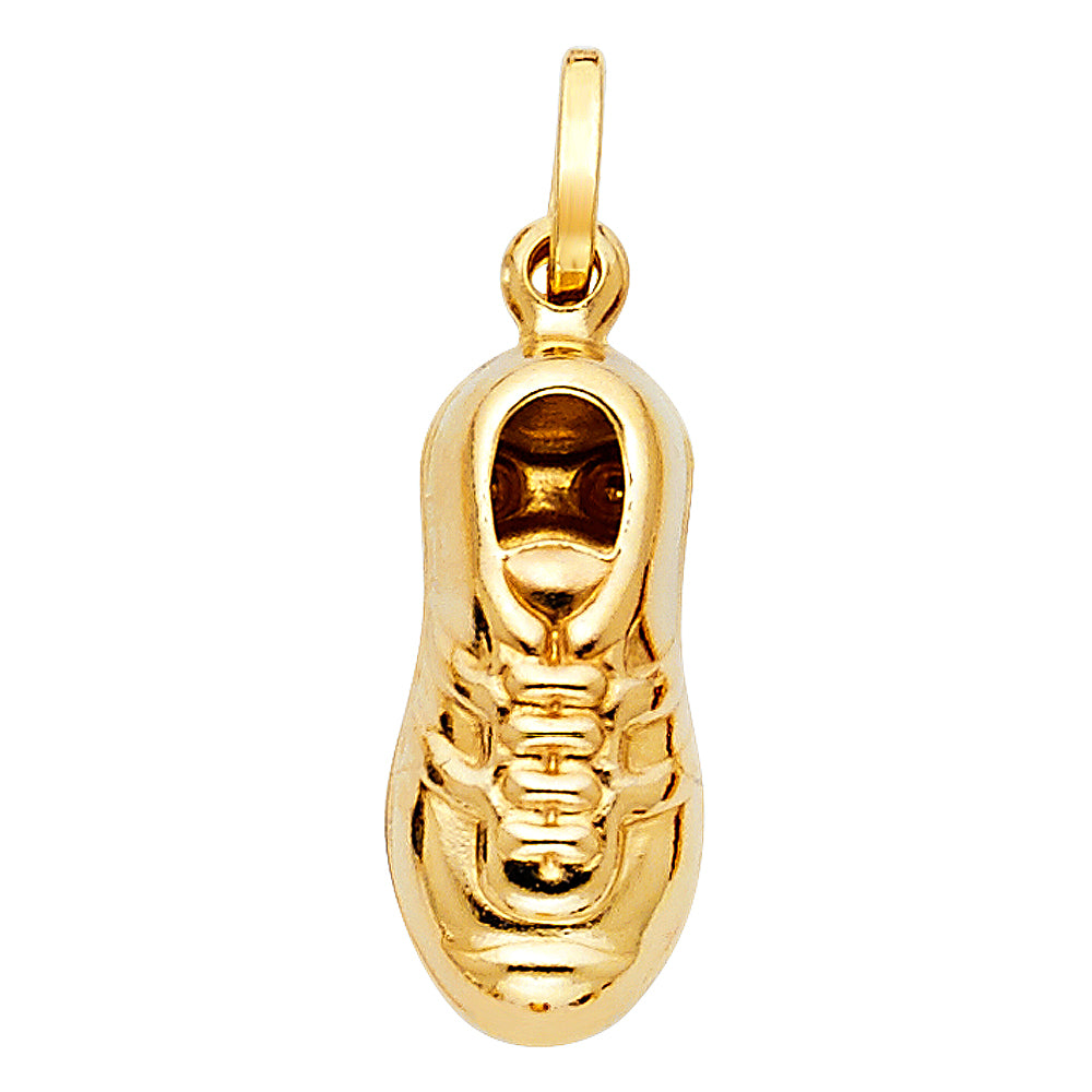 14K Yellow Gold Soccer Shoe Pendant