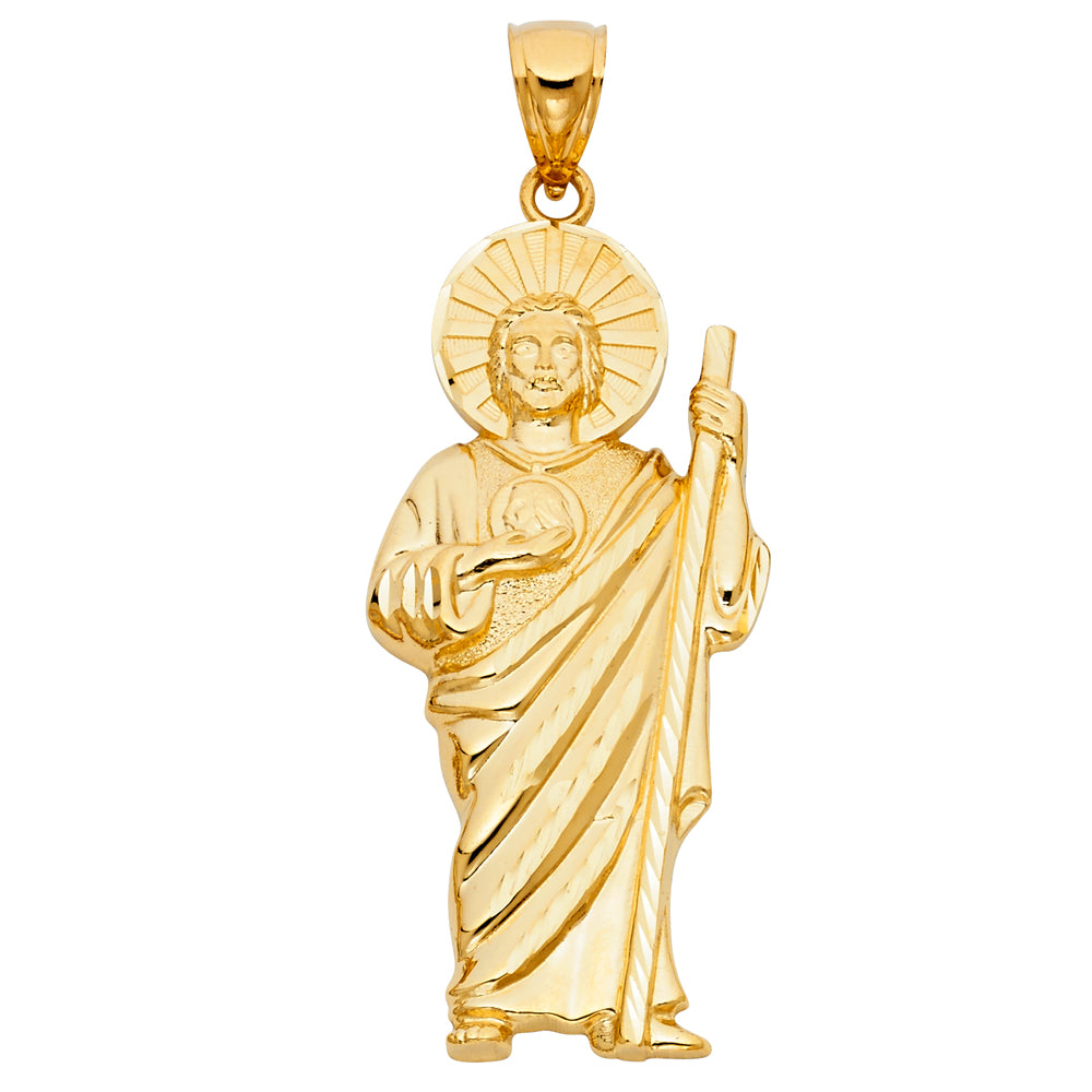 14K Yellow Gold Saint Jude Pendant