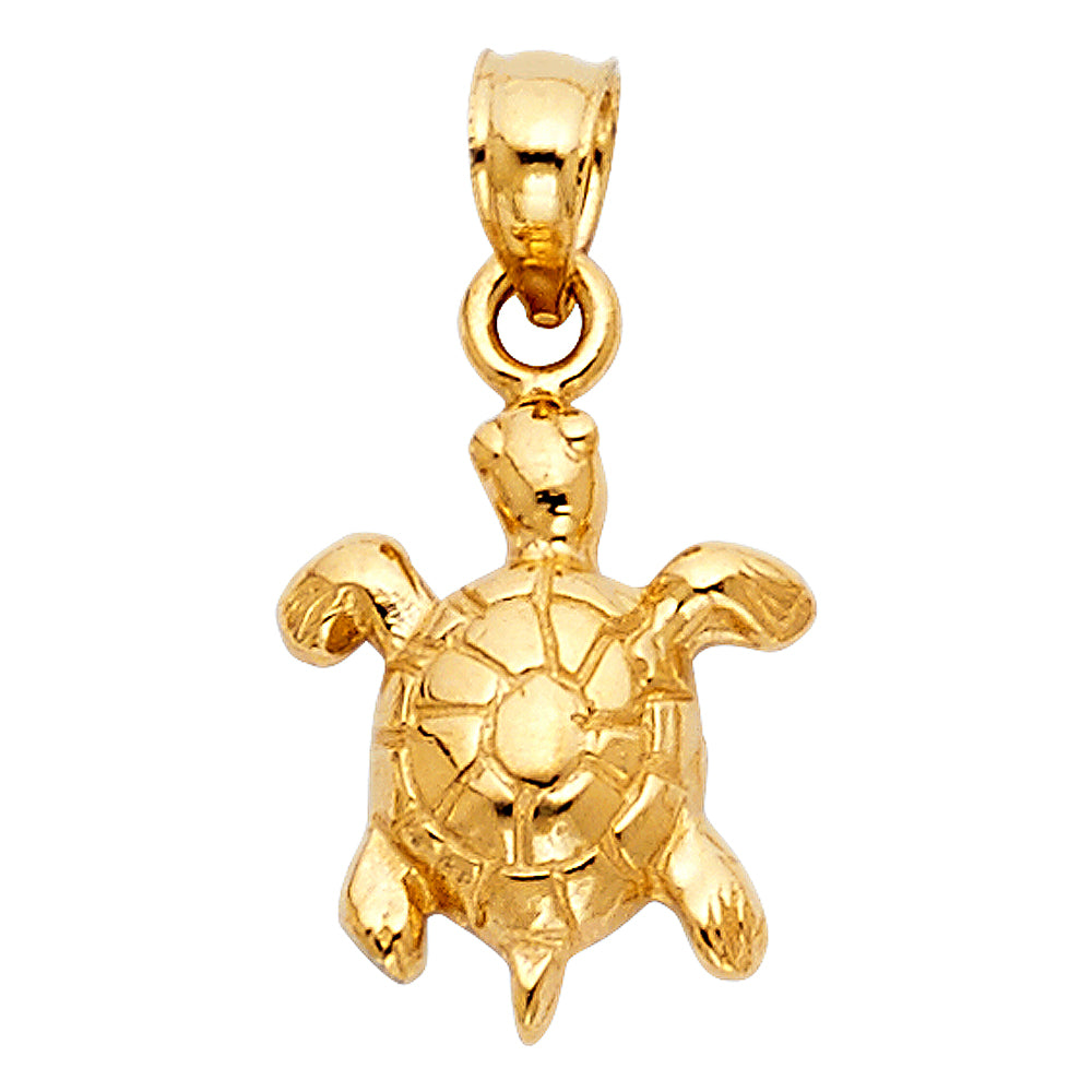 14K Yellow Gold Turtle Pendant aprox 1/2" Tall