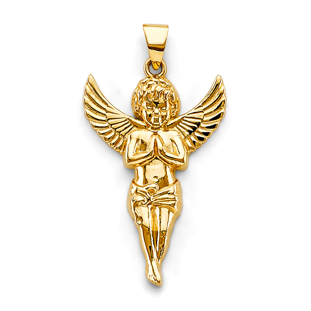 14K Yellow Gold Angel Design Pendant