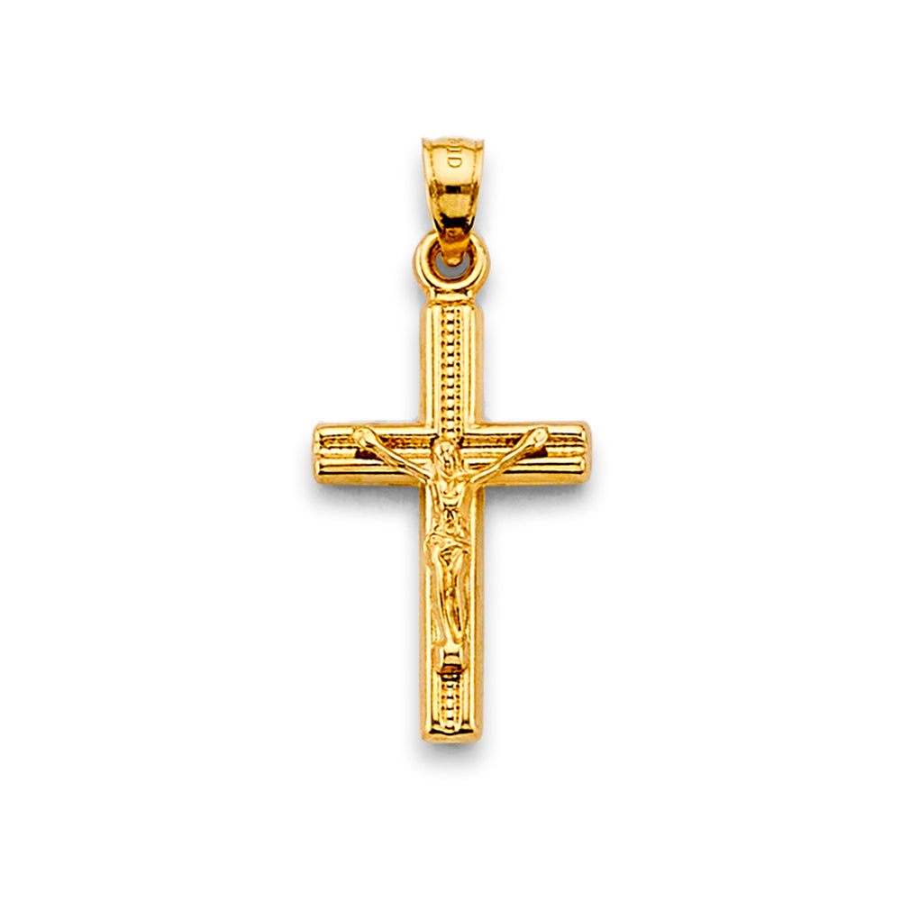 14K Yellow Gold Crucifix Pendant aprox 1" tall