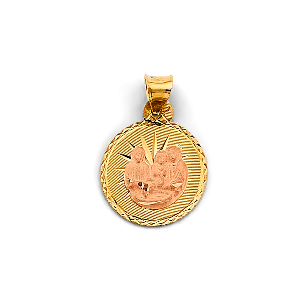 14K Two-Tone Bautizo Medallion