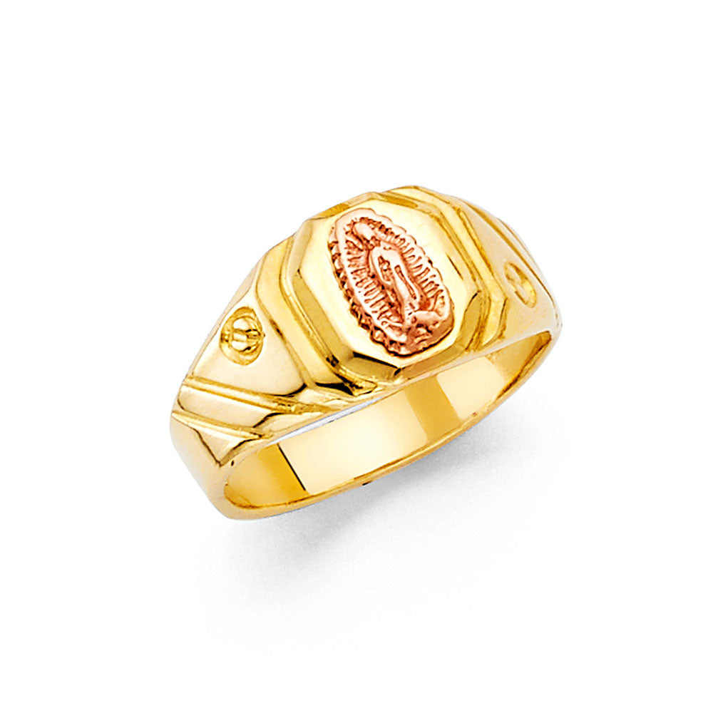 14K Two-Tone Gold Children’s / Teen’s Virgin of Guadalupe Ring