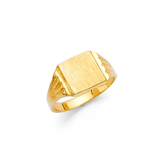 14K Yellow Gold Children’s Rectangular Signet Ring