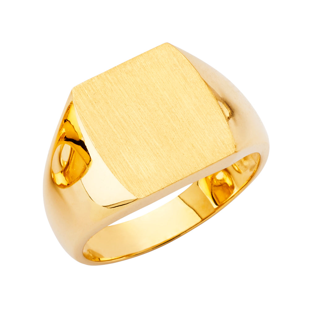 14K Yellow Gold Men’s Signet Design Ring