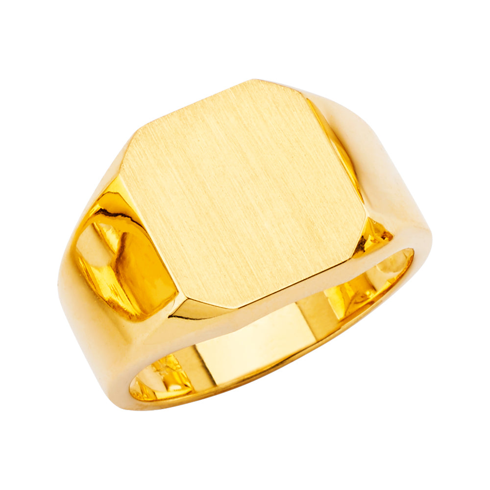 14K Yellow Gold Men’s Signet Design Ring