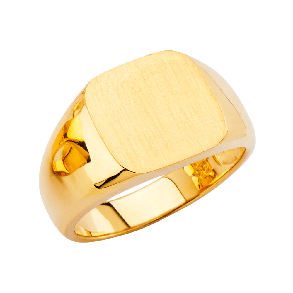 14K Yellow Gold Men’s Signet Design Ring