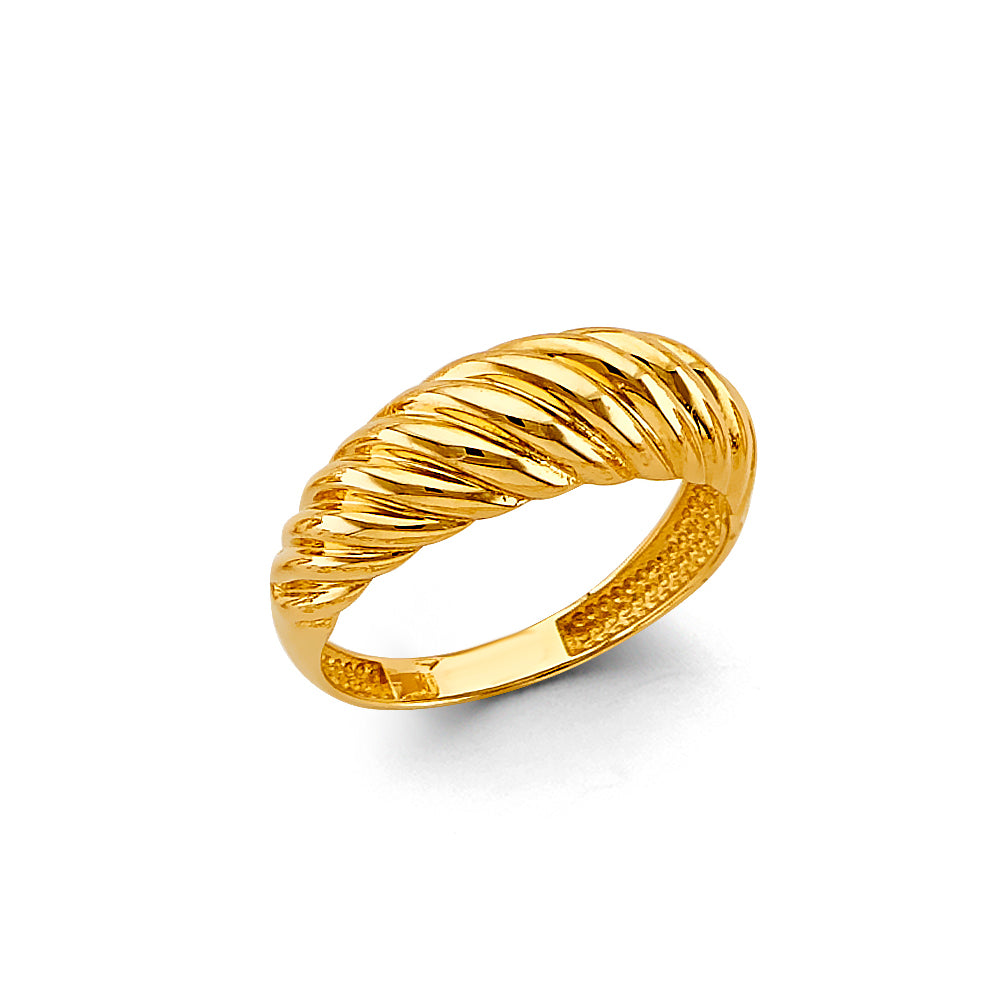 14K Yellow Gold Women’s Twisted Rope Design Ring