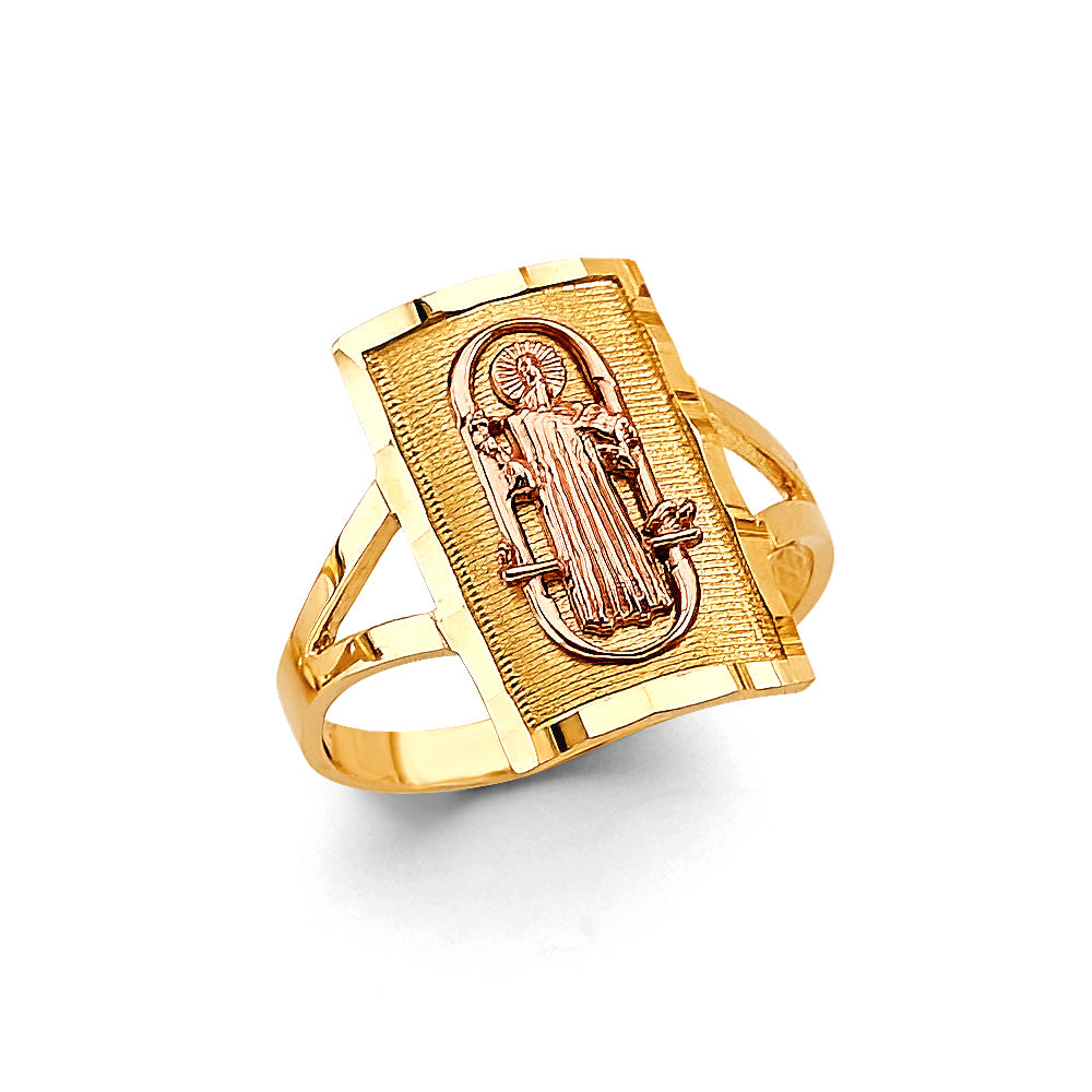 14K Two-Tone Gold Women’s San Benito Rectangular Design Ring