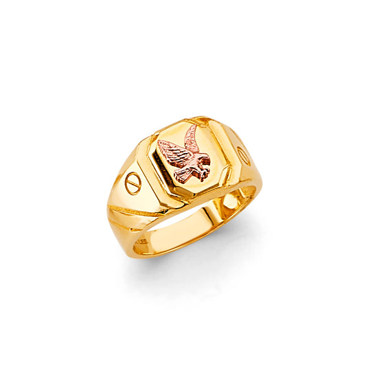 14K Two-Tone Gold Children’s / Teen’s Eagle Design Ring