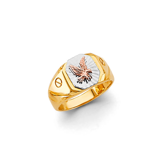 14K Tri-Tone Gold Children’s / Teen’s Eagle Design Ring