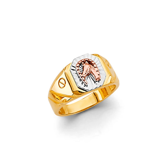 14K Tri-Tone Gold Children’s / Teen’s Horse Design Ring