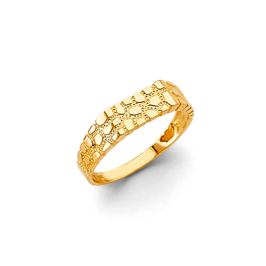 14K Yellow Gold Children’s / Teen’s Nugget Design Ring