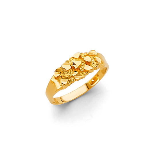 14K Yellow Gold Children’s / Teen’s Nugget Design Ring