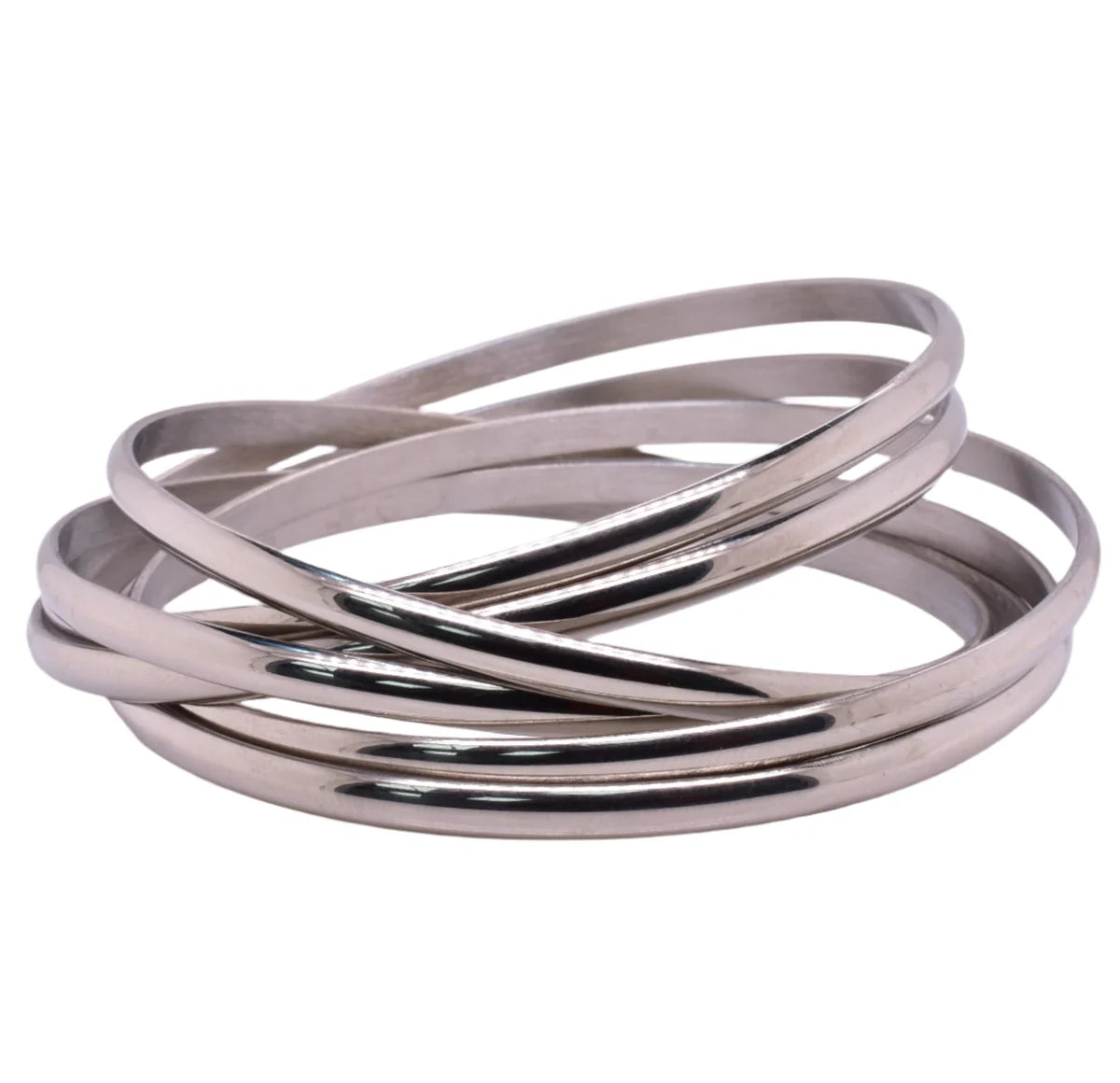 Stainless Steel Silver 7 Day 3.5mm Bangle