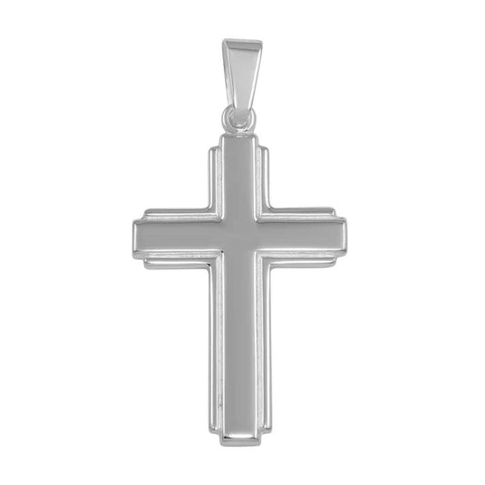 925 Sterling Silver High Polished Small Cross Pendant