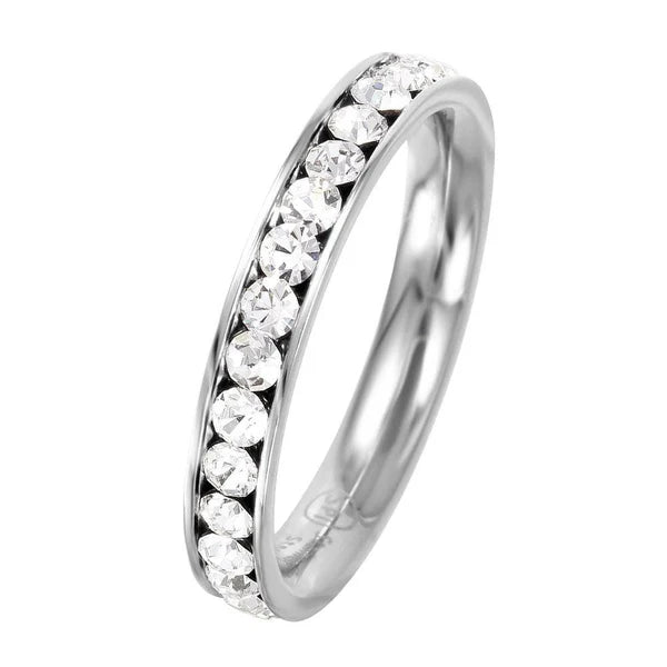 Stainless Steel CZ Eternity Band April