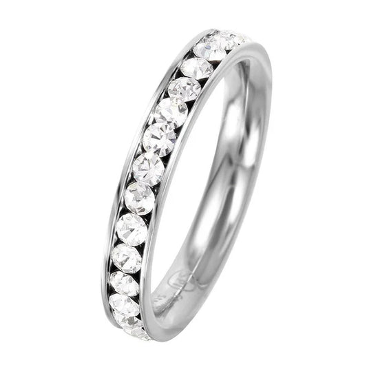 Stainless Steel CZ Eternity Band April