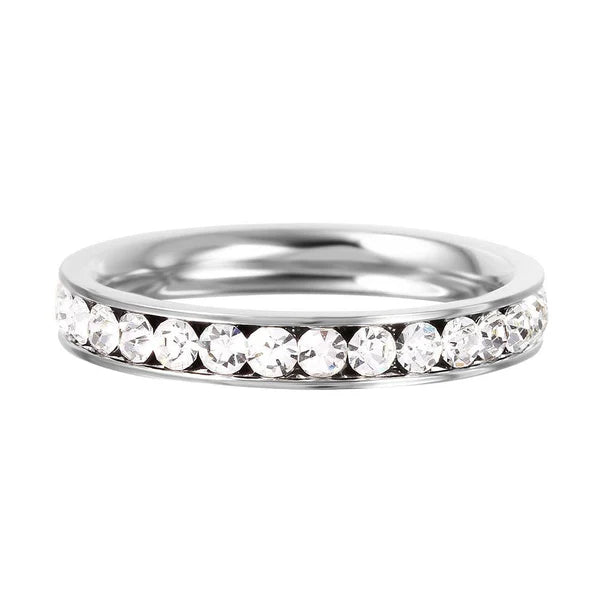Stainless Steel CZ Eternity Band April