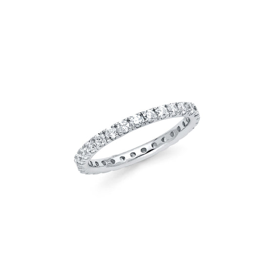 925 Sterling Silver CZ Eternity Band