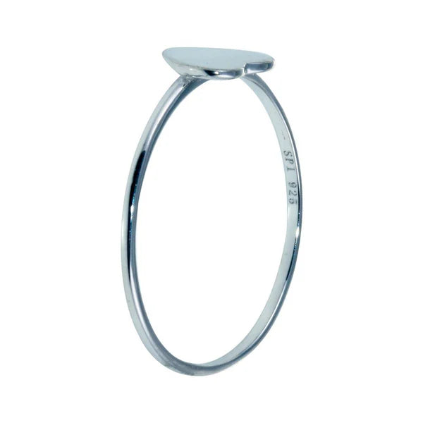 925 Sterling Silver Hear Silver Ring